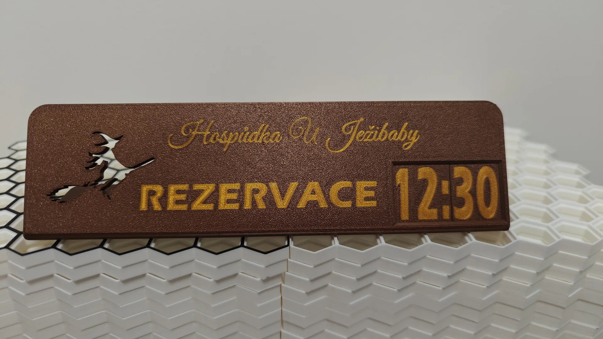 Finální produkt - rezervační cedulka